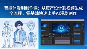 智能体漫剧制作课：从资产设计到视频生成全流程，零基础快速上手AI漫剧创作-资源站