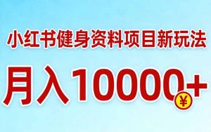 小红书健身资料项目最新玩法，月入10000＋，收益潜力可以无限放大-资源站