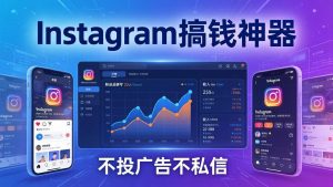 Instagram搞钱神器：月涨6万粉+月入5万刀，不投广告不私信，靠算法+低价产品-资源站