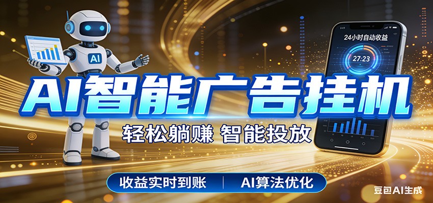 智能广告挂机新时代，利用碎片化时间实现稳定被动收益，AI帮你持续盈利-资源站