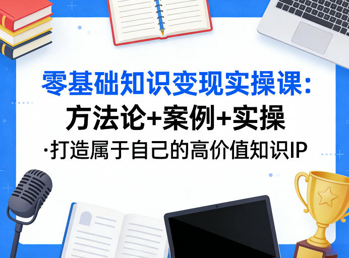 零基础知识变现实操课，方法论+案例+实操，打造属于自己的高价值知识IP-资源站