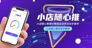 小店随心推微付费撬动自然流投手教学,小店随心推手把手教学(更新26年)-资源站