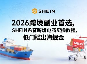 2026跨境副业首选，SHEIN希音跨境电商实操教程，低门槛出海掘金-资源站