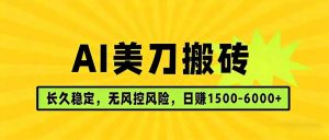 AI美刀搬砖项目 | 日入1500-6000元 | 长久稳运行 | 实地可考察 | 长线项目-资源站