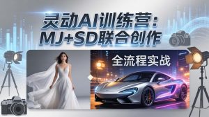 灵动AI训练营-3.0课程:MJ+SD联合创作,从婚纱大片到汽车广告,摄影后期全流程实战-资源站