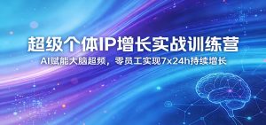 超级个体IP增长实战训练营：AI赋能大脑超频，零员工实现7x24h持续增长(更新)-资源站