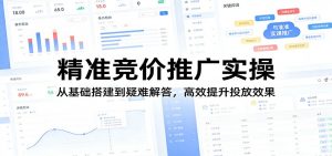 精准竞价推广实操：从基础搭建到疑难解答，高效提升投放效果-资源站