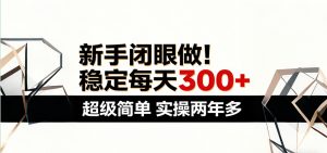 新手闭眼做，稳定每天300+，超级简单，实操两年多 ！-资源站