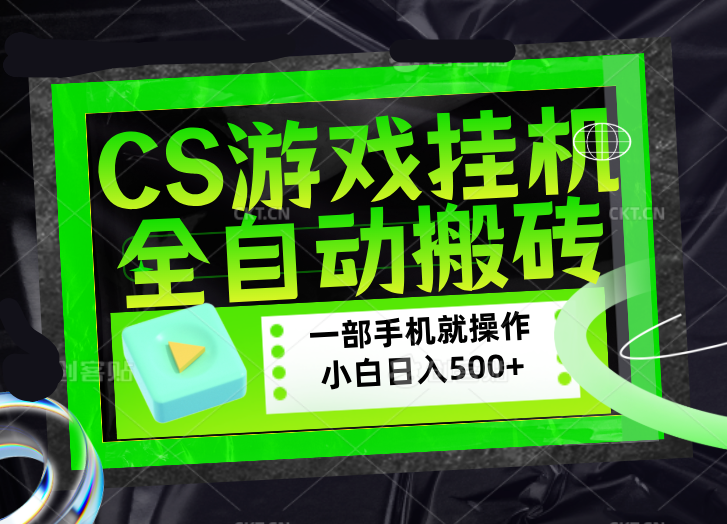 CSGO游戏挂机捡漏搬砖，超稳定的项目，带领1000+小白实现日入500+，数据可视频验证-资源站