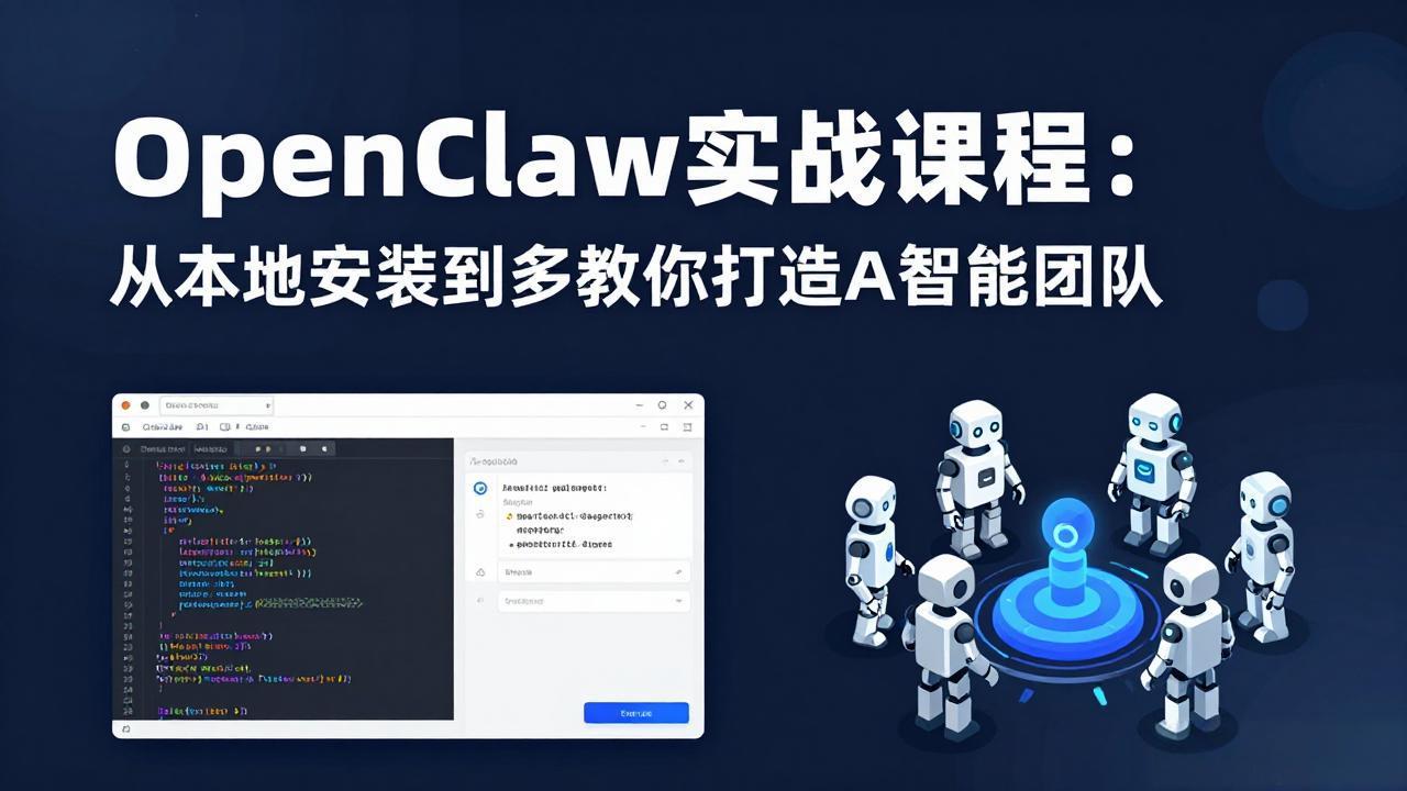 OpenClaw实战课程：从本地安装到多Agent协同，手把手教你打造AI智能团队-资源站