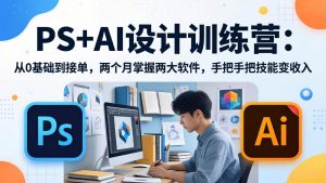 PS+AI设计训练营：从0基础到接单，两个月掌握两大软件，手把手把技能变收入-资源站