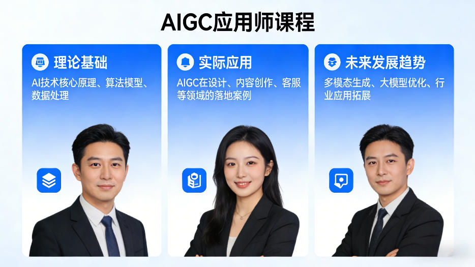 AIGC应用师课程，覆盖了AI技术的理论基础、实际应用、以及未来发展趋势-资源站