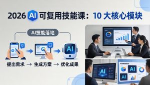 2026AI可复用技能-4月新课：10大核心模块，手把手教你把AI用进工作、产出成果-资源站