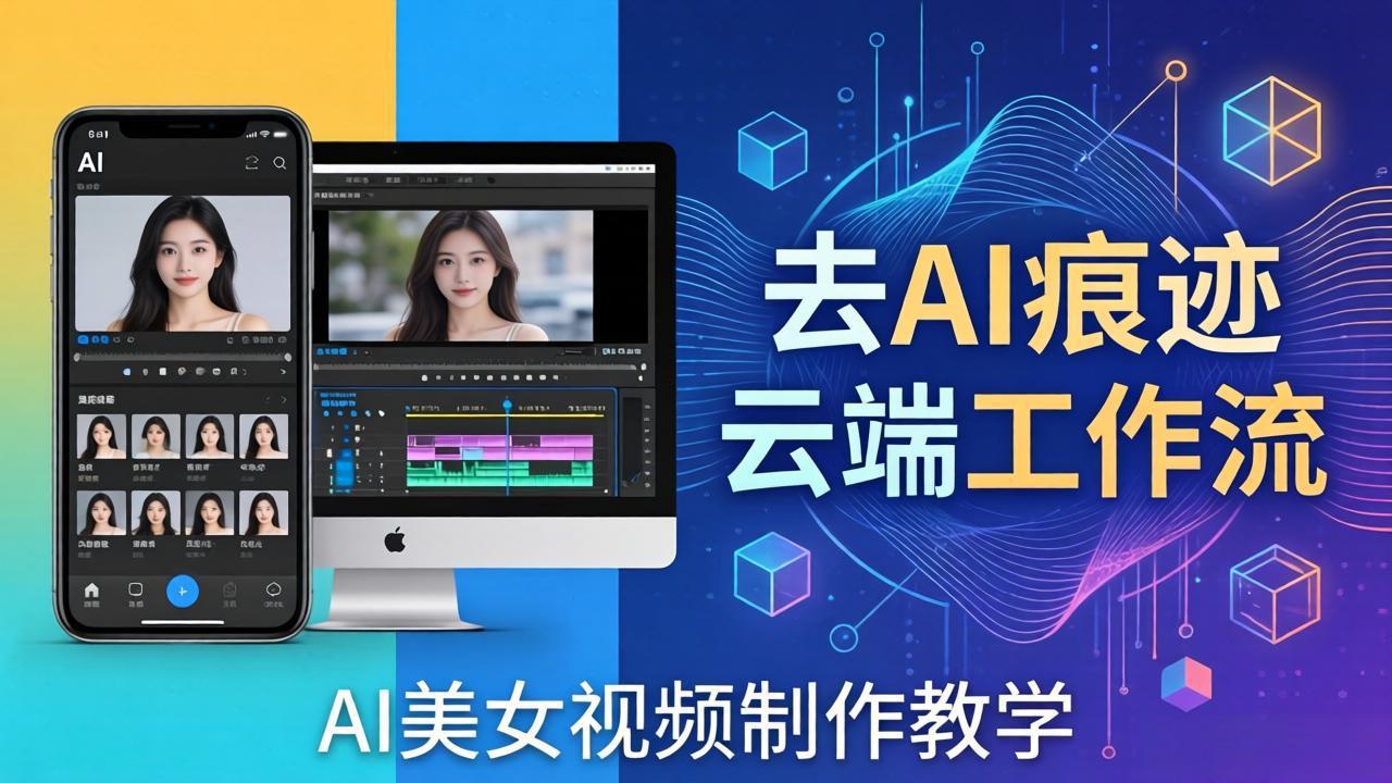 AI美女视频制作教学：去AI痕迹，云端工作流出图，手机电脑均可，不需要配置-资源站