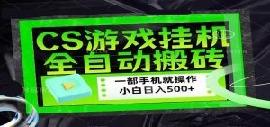 CSGO游戏挂机捡漏搬砖，超稳定的项目，带领1000+小白实现日入500+-资源站