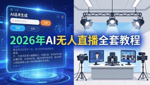 2026年AI无人直播全套教程:OBS安装+软件配置+直播间搭建+话术生成+一键开播实操-资源站