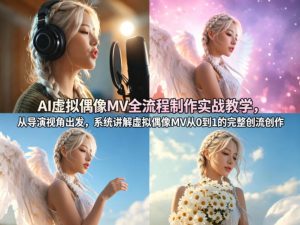 AI虚拟偶像MV全流程制作实战教学,从导演视角出发,系统讲解虚拟偶像MV从0到1的完整创作流程-资源站