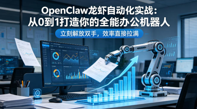 OpenClaw龙虾自动化实战：从0到1打造你的全能办公机器人，立刻解放双手，效率直接拉满-资源站