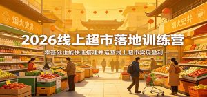 2026线上超市落地训练营，零基础也能快速搭建并运营线上超市实现盈利-资源站