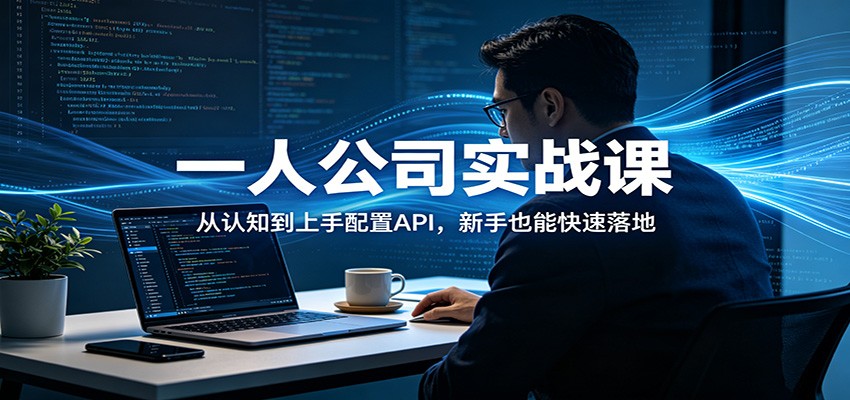 一人公司实战课：从认知到上手配置API，新手也能快速落地-资源站