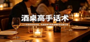酒桌高手话术：二十年接待经验总结，吃透规律与底层逻辑秒变话题王者-资源站