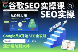 谷歌SEO实操课，Google从0开始SEO全攻略，逐步进阶到大神(更新26年)-资源站
