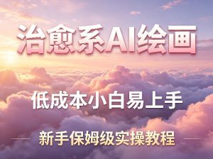治愈系AI绘画提示词项目，低成本小白易上手，每天10分钟，新手保姆级实操教程-资源站