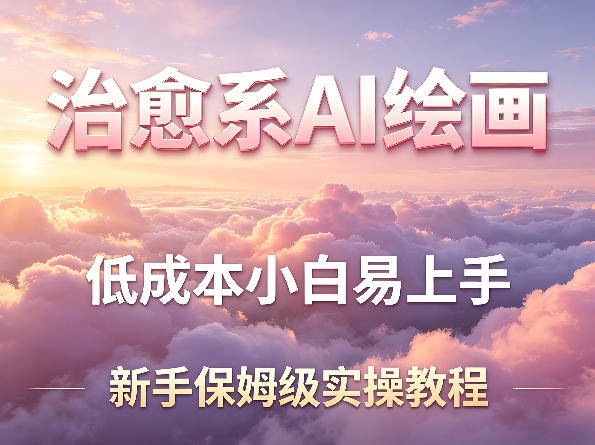 治愈系AI绘画提示词项目，低成本小白易上手，每天10分钟，新手保姆级实操教程-资源站