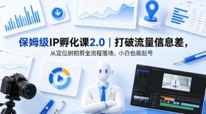 保姆级IP孵化课2.0｜打破流量信息差，从定位到拍剪全流程落地，小白也能起号-资源站