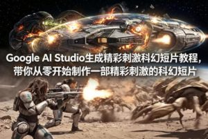 Google AI Studio生成精彩刺激科幻短片教程，带你从零开始制作一部精彩刺激的科幻短片【双语字幕】-资源站