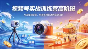 视频号实战训练营高阶班，从流量到变现，构建直播驱动的商业闭环(26年4月)-资源站