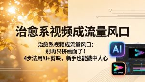 治愈系视频成流量风口：别再只拼画面了！4步法用AI+剪映，新手也能戳中人心-资源站