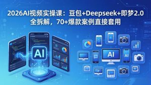 2026AI视频实操课：豆包+Deepseek+即梦2.0全拆解，70+爆款案例直接套用-资源站