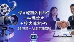 学《叙事的科学》= 拍爆款片 + 接大牌客户？26 节课 + AI 助手直接送！-资源站