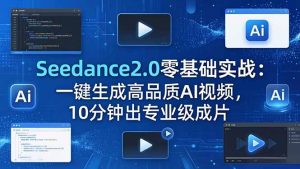 Seedance2.0零基础实战：一键生成高品质AI视频，10分钟出专业级成片-资源站
