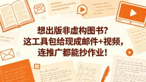 想出版非虚构图书？这工具包给现成邮件+视频，连推广都能抄作业！【原创双语字幕】-资源站