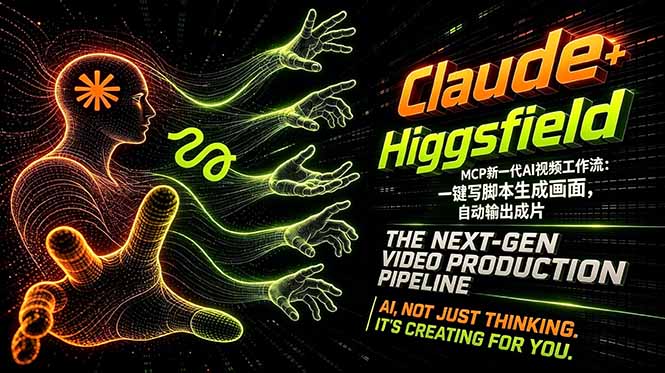 Claude+Higgsfield MCP新一代AI视频工作流：一键写脚本生成画面，自动输出成片-资源站