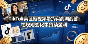 TikTok美区短视频带货实战训战营：在规则变化中持续盈利-资源站