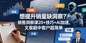 想提升销量缺洞察?销售洞察课20+技巧+AI加速,文案戳中客户超简单【原创双语字幕】-资源站