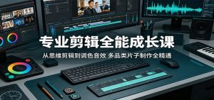 专业剪辑全能成长课:从思维剪辑到调色音效,多品类片子制作全精通-资源站