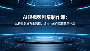 AI短视频剧集制作课:从构思到发布全流程,结构化创作完整叙事作品-资源站
