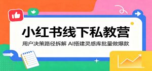 小红书线下私教营:用户决策路径拆解,AI搭建灵感库批量做爆款-资源站