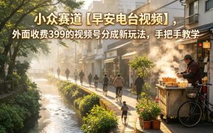 小众赛道【早安电台视频】，外面收费399的视频号分成新玩法，手把手教学-资源站