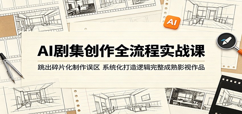 AI剧集创作全流程实战课:跳出碎片化制作误区,系统化打造逻辑完整成熟影视作品-资源站