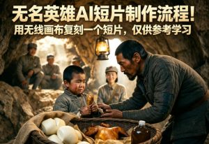 无名英雄AI短片制作流程!用无线画布复刻一个短片,仅供参考学习-资源站