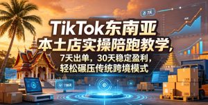 TikTok东南亚本土店实操陪跑教学,7天出单,30天稳定盈利,轻松碾压传统跨境模式(更新0516)-资源站