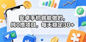 安卓手机就能做的,纯0撸项目,每天稳定30+-资源站