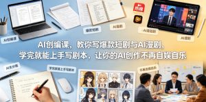 AI创编课,教你写爆款短剧与AI漫剧,学完就能上手写剧本,让你的AI创作不再自娱自乐(更新0521)-资源站