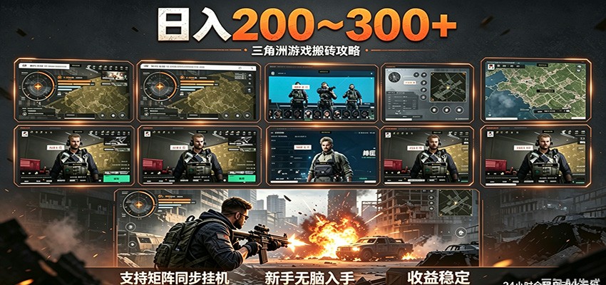 日入200~300+ 三角洲全自动搬砖项目，新手零门槛即可无脑入手-资源站