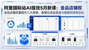 阿里国际站AI提效5月新课：金品店铺权重提升八大榜单，数据化选品复盘与橱窗利用率优化-资源站